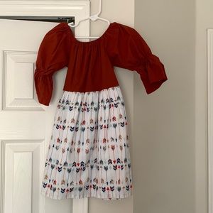 Copper and arrow 3/4 sleeve dress